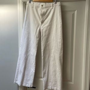 Favorite Daughter wise leg high rise white jeans